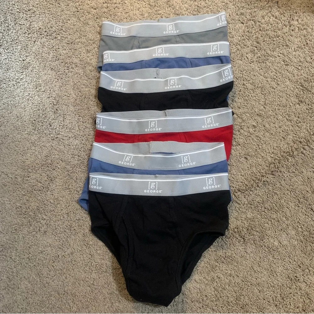 NEW George Underwear Briefs Small (28-30) 6 Pairs